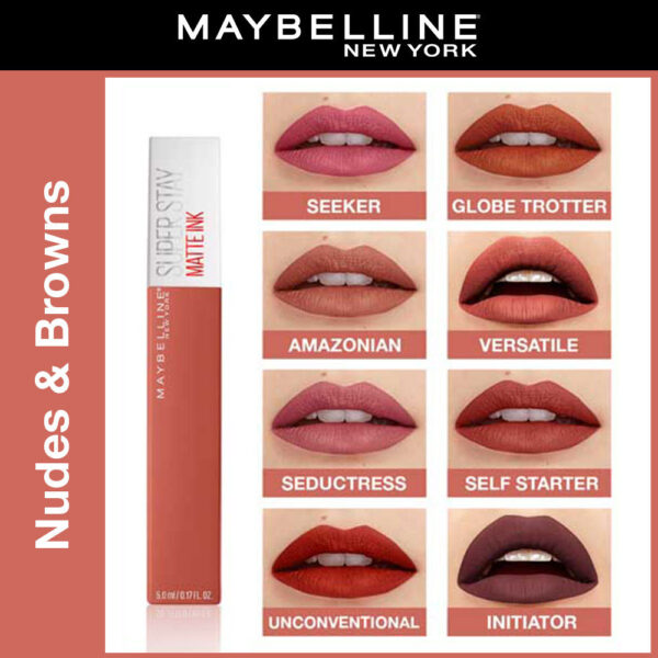 Maybelline New York Super Stay Matte Ink Liquid Lipstick, Lasts Up to 16 Hours - 70 Amazonian(5ml) - Image 6