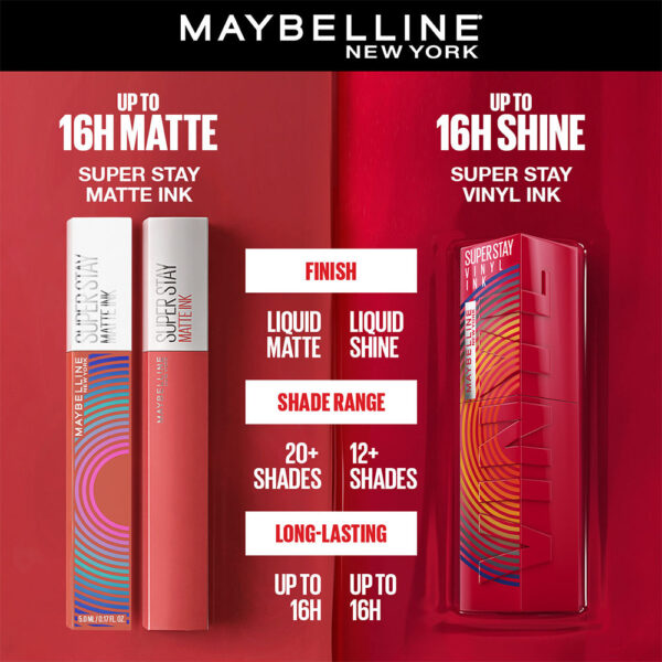 Maybelline New York Super Stay Matte Ink Liquid Lipstick, Lasts Up to 16 Hours - 70 Amazonian(5ml) - Image 8