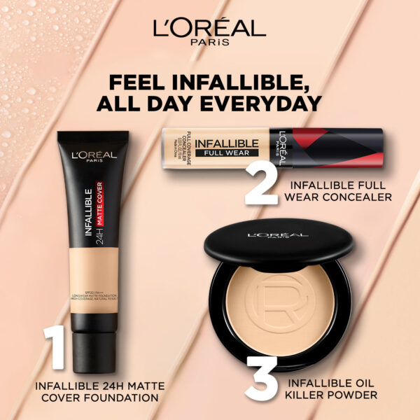 LOreal Paris Infallible Full Wear Concealer, Maximum Coverage, Sweat Proof & Heat Proof - Amber 312(10ml) - Image 6