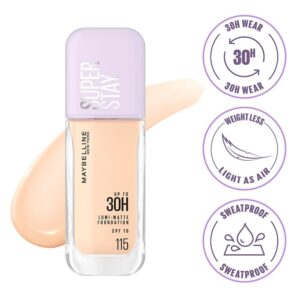 Maybelline New York Super Stay Lumi-Matte Liquid Foundation - 115, 30H Wear, Transfer Proof(35ml)