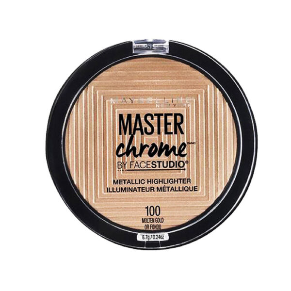 Maybelline New York Face Studio Master Chrome Metallic Highlighter - Molten Gold(6.7gm) - Image 7