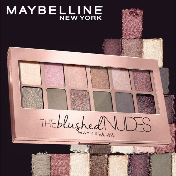 Maybelline New York The Blushed Nudes Eyeshadow Palette, 12 Highly Blendable Shades - Blush(9gm) - Image 2