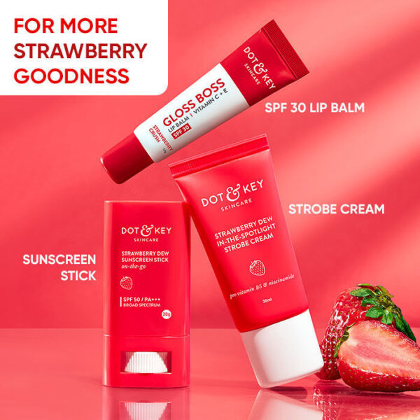 Dot & Key Strawberry Dew Deep Cleansing Balm For Face, Lip & Eye Waterproof Makeup Remover(70ml) - Image 8