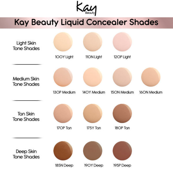 Kay Beauty HD Liquid Concealer - 140Y Medium(3.8gm) - Image 6