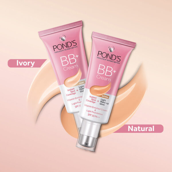 Ponds BB+ Cream Instant Spot Coverage + Light Make-up Glow Ivory -SPF 30 PA++(30 g) - Image 8