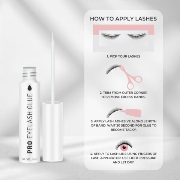 Swiss Beauty Pro Eyelash Glue - White(5ml) - Image 5