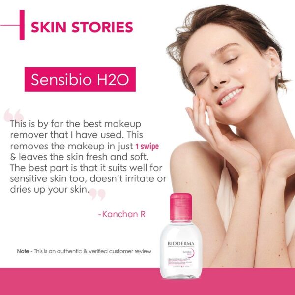 Bioderma Dermatological Micellar Water Sensibio H2O - Gently Removes Makeup Prevents Clogged Pores(100ml) - Image 4