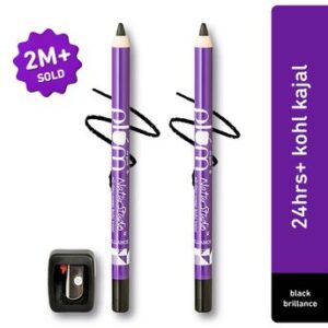 Plum Natur Studio All-Day-Wear Kohl Kajal - Black Brilliance (Pack Of 2)(200ml)