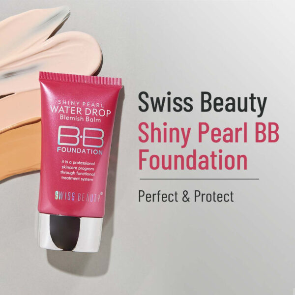 Swiss Beauty Shiny Pearl Water Drop Blemish Balm BB Foundation - 03(40ml) - Image 3