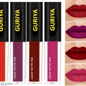 Guriya, Multicolor/ MatteLiquid/ LipstickPack of 4