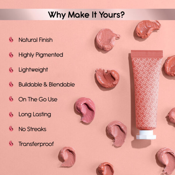Kay Beauty Creme Blush - Cosy Coral(10ml) - Image 8