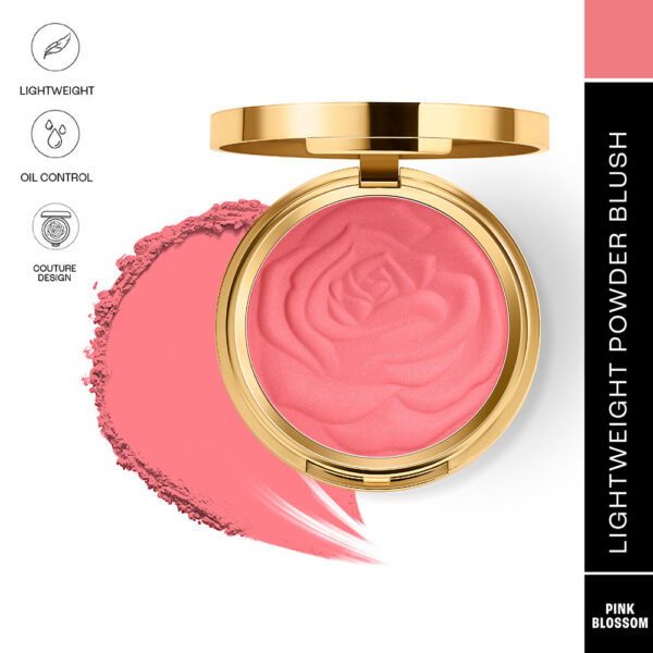 Lakme Showstopper Collection Rouge Bloom Powder Blush - Pink Blossom(12g)