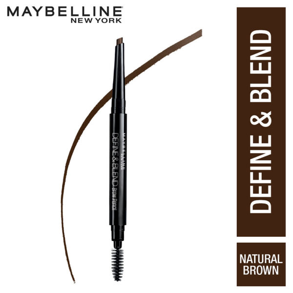 Maybelline New York Define & Blend Brow Pencil For Perfect Brows, Eyebrow Pencil Natural Brown(0.16g)