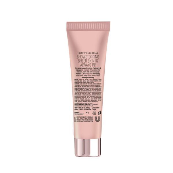 Lakme 9 To 5 CC Cream With SPF 30 PA++ And 3% Niacinamide Tinted Moisturizer To Conceal Dark Spots(30g) - Image 9