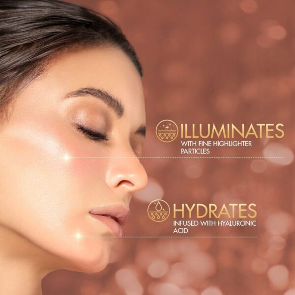 Lakme Lumi Lit Strobe Cream Highlighter + Moisturizer + Primer With Hyaluronic Acid & Niacinamide Dewy Rose(30g) - Image 7