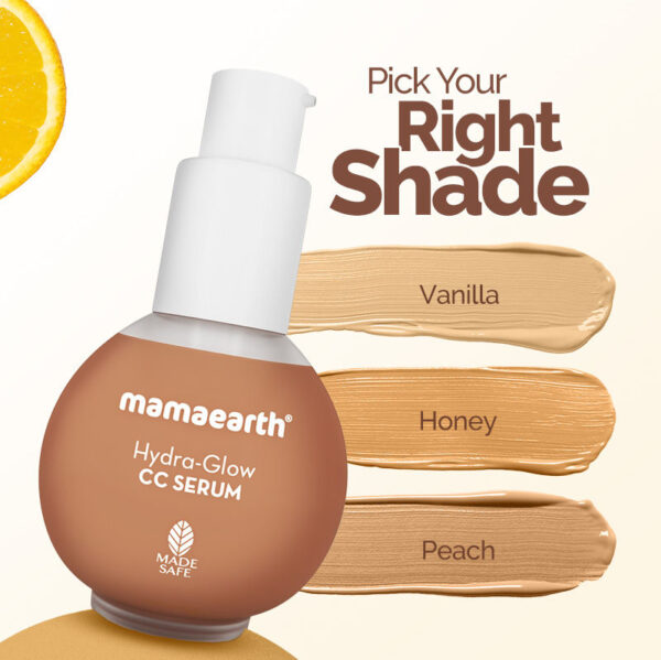 Mamaearth Hydra-Glow CC Serum With Vitamin C & Hyaluronic Acid SPF30 01 Vanilla(30ml) - Image 7