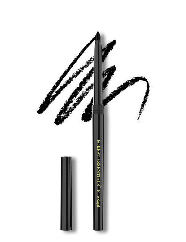 Forest Essentials Gulaab Khaas Kajal - Charcoal Black - Natural Smooth Kajal - Soothing & Cooling(0.3g)