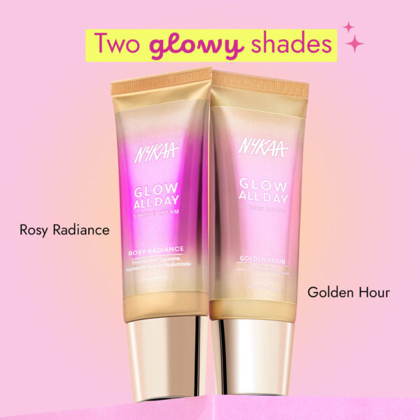 Nykaa Glow All Day Illuminating Strobe Cream + Highlighter + Moisturizer - Rosy Radiance(30g) - Image 4