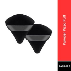 Bronson Professional Pizza Puff Triangle Makeup Blender Sponge Powder Puff Finger Pad With Strap 2 Pcs - Multicolor(2 pcs)