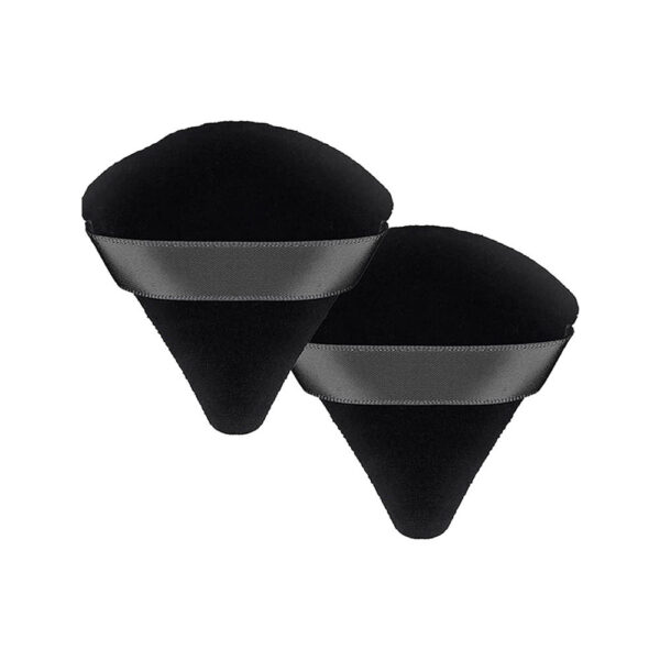 Bronson Professional Pizza Puff Triangle Makeup Blender Sponge Powder Puff Finger Pad With Strap 2 Pcs - Multicolor(2 pcs) - Image 8