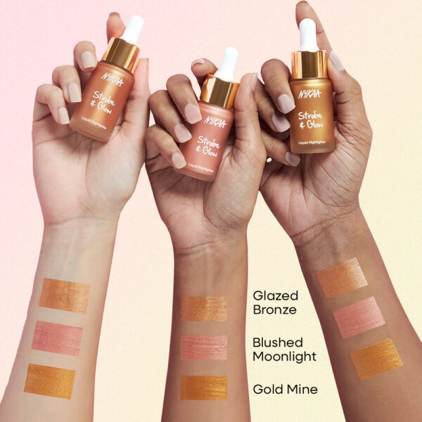 Nykaa Strobe & Glow Liquid Cream Highlighter - Glazed Bronze(20ml) - Image 5