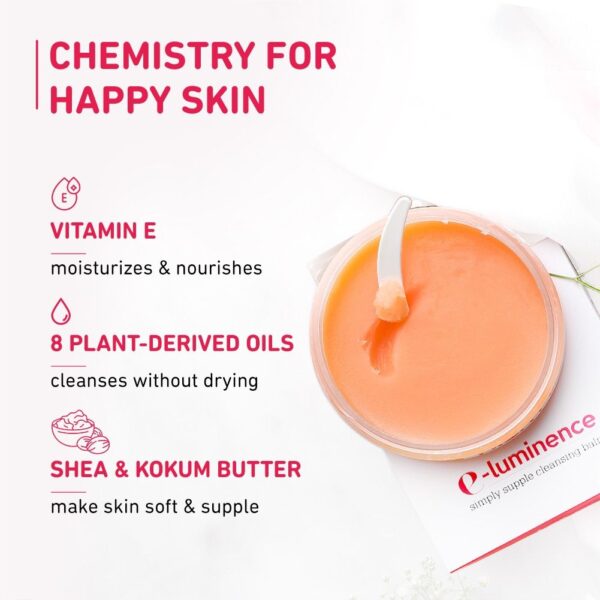 Plum E-Luminence Simply Supple Cleansing Balm- Non-Drying Face, Lip & Eye Waterproof Makeup Remover(90gm) - Image 3