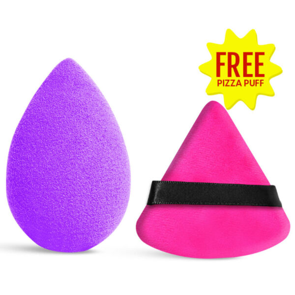 Matra Beauty Blender Makeup Sponge with Free Pizza Puff Applicator for Foundation Blending & Powder