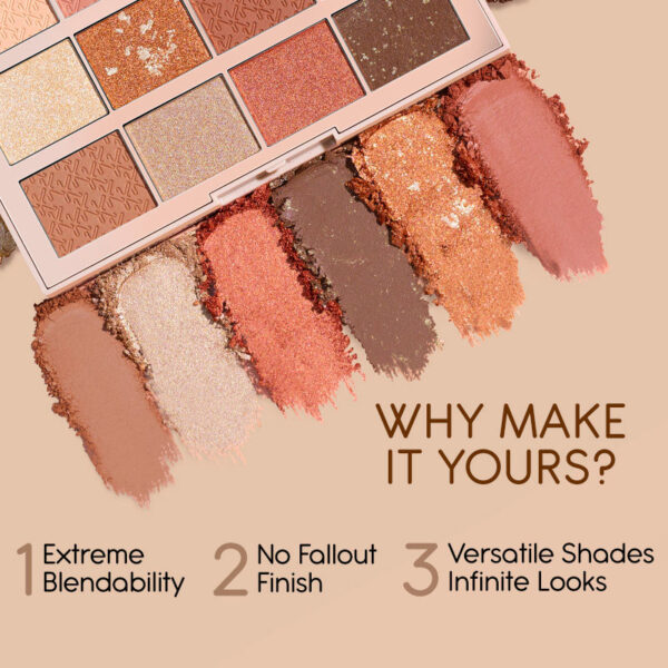 Kay Beauty Multi Texture Eyeshadow Palette - Sunkissed(15g) - Image 3