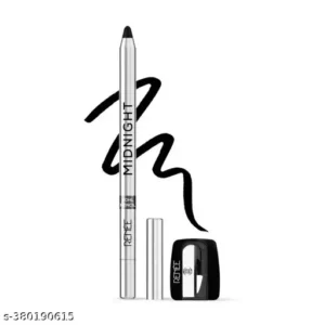 RENEE Midnight Kohl Pencil - Darkest black - One-Swipe-Application with rich color Payoff - Smudgeproof and waterproof - Enriched with Vitamin E, Olive Oil and Castor Oil - 1.5 Gm