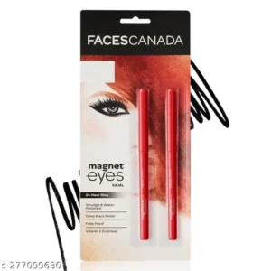 FACES CANADA Magneteyes Kajal - Black, 0.35 g (Pack of 2)