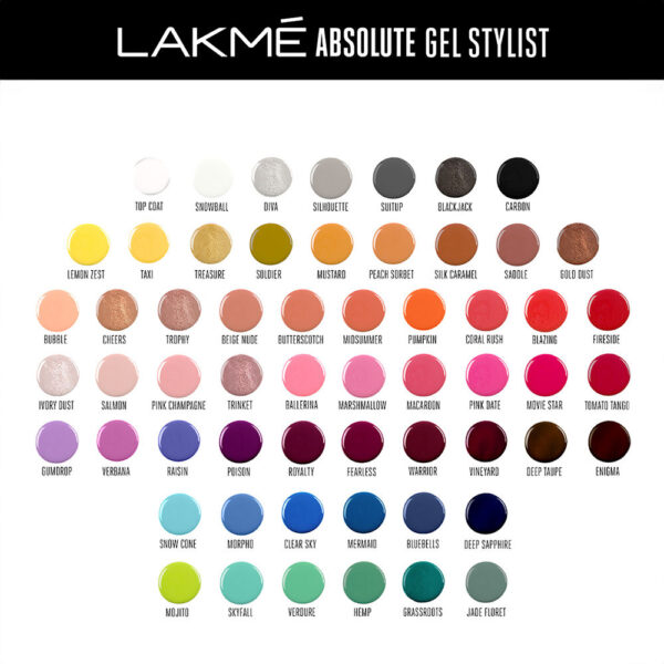 Lakme Absolute Gel Stylist Nail Color, Top Coat(12ml) - Image 6