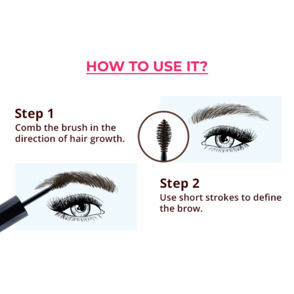 Nykaa Oh My Brow! Eyebrow Mascara - Sirius Brown(4.2ml) - Image 7