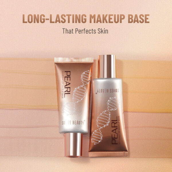 Swiss Beauty Pearl Illuminator Makeup Base - 01 Golden Pink(35g) - Image 4
