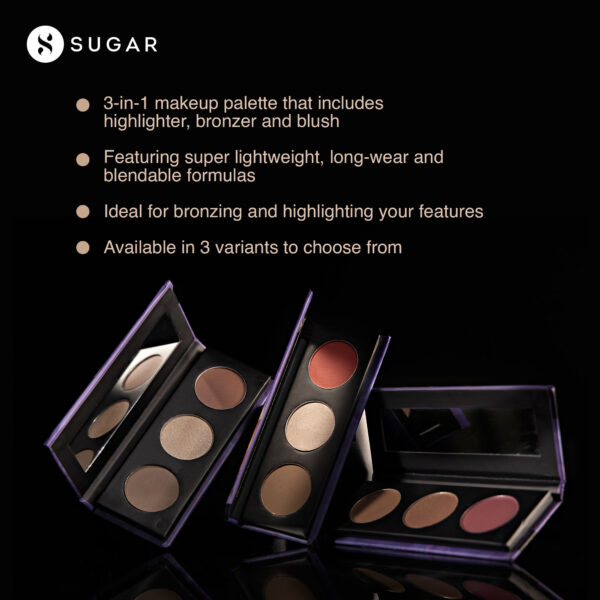 SUGAR Contour De Force Face Palette - 02 Vivid Victory(12g) - Image 3