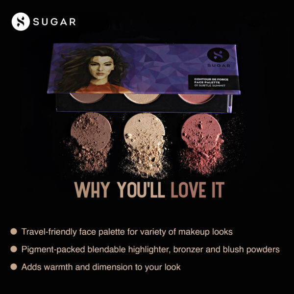 SUGAR Contour De Force Face Palette - 02 Vivid Victory(12g) - Image 4