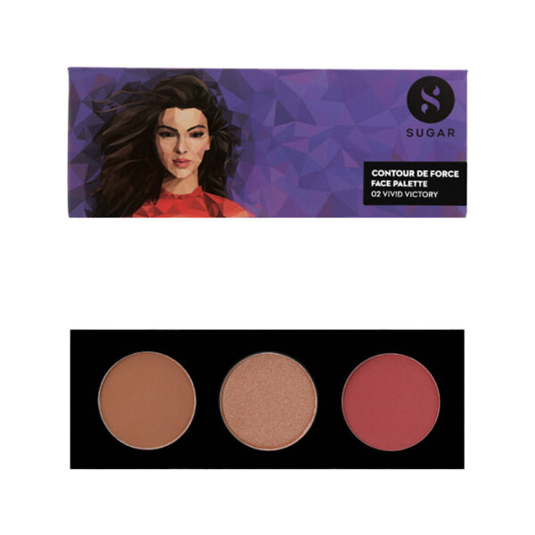 SUGAR Contour De Force Face Palette - 02 Vivid Victory(12g) - Image 8