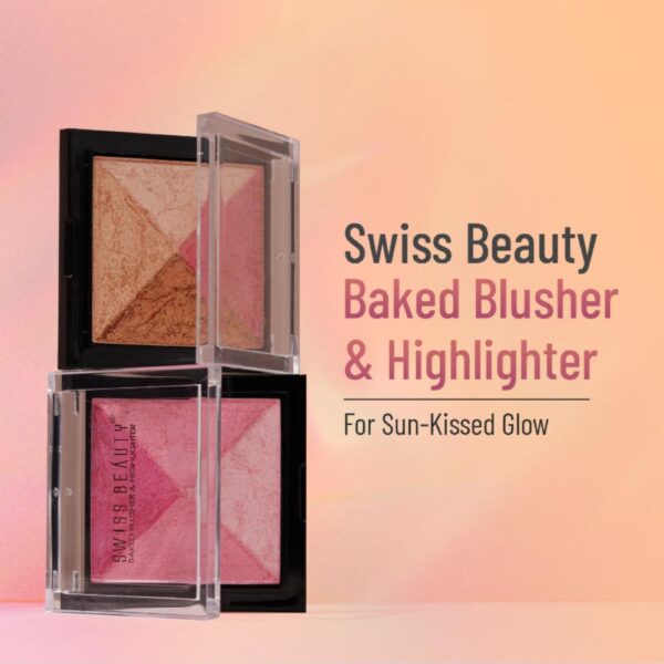 Swiss Beauty Baked Blusher & Highlighter - 06(7gm) - Image 2