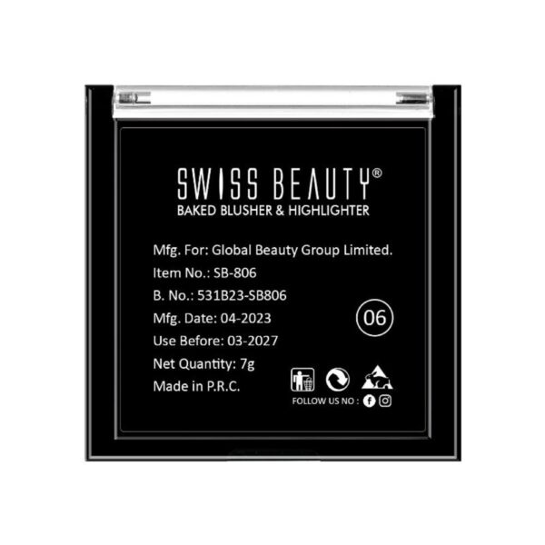 Swiss Beauty Baked Blusher & Highlighter - 06(7gm) - Image 9
