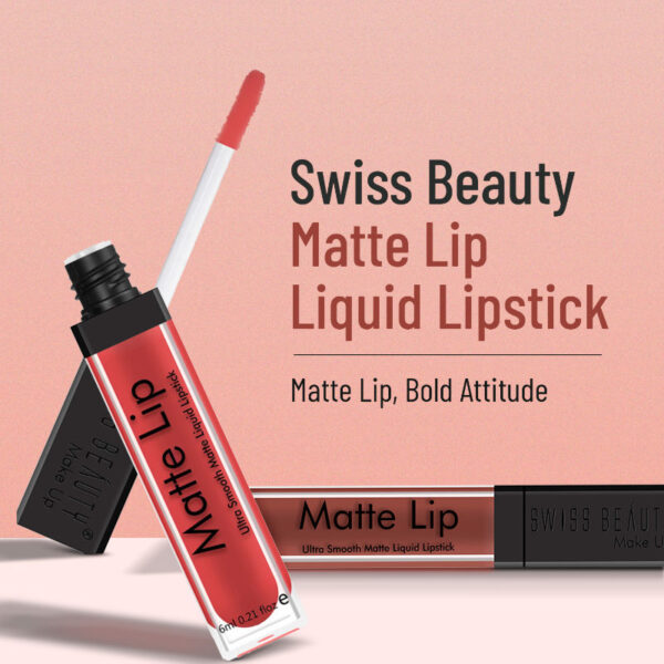 Swiss Beauty Matte Lip Ultra Smooth Matte Liquid Lipstick - 42 Jam(6ml) - Image 2