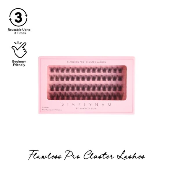 Simply Nam Flawless Pro Cluster Lashes, Reuseable, Zero Clumping(28 pair)
