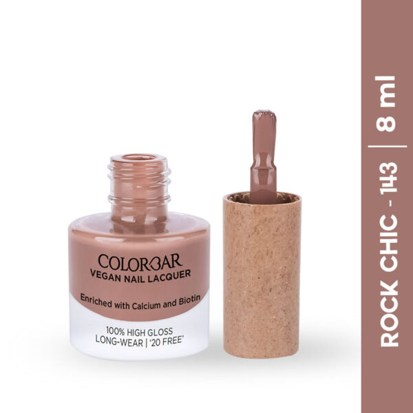 Colorbar Vegan Nail Lacquer - Rock Chic(8ml) - Image 2