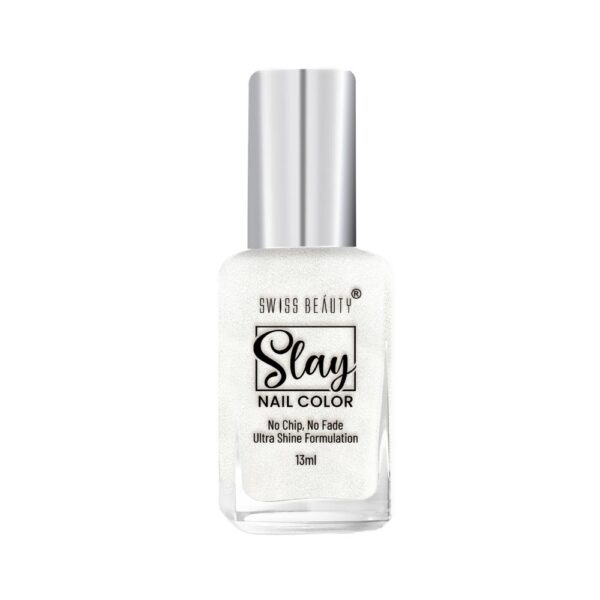 Swiss Beauty Slay Nail Color Ultra Shine Formulation - 54 Pearl(13ml) - Image 8