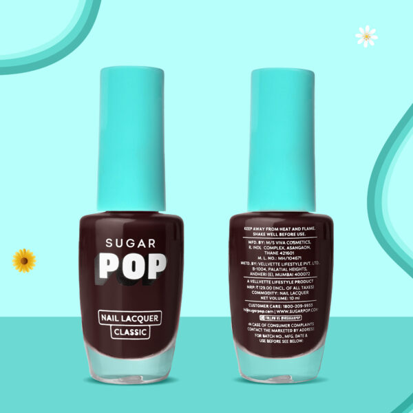 SUGAR POP Nail Lacquer - 25 Red Claret(10ml) - Image 6