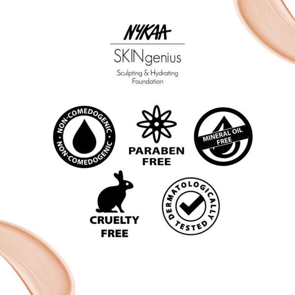 Nykaa Mini SKINgenius Sculpting & Hydrating Dewy Foundation - Warm Sand 03(7ml) - Image 6