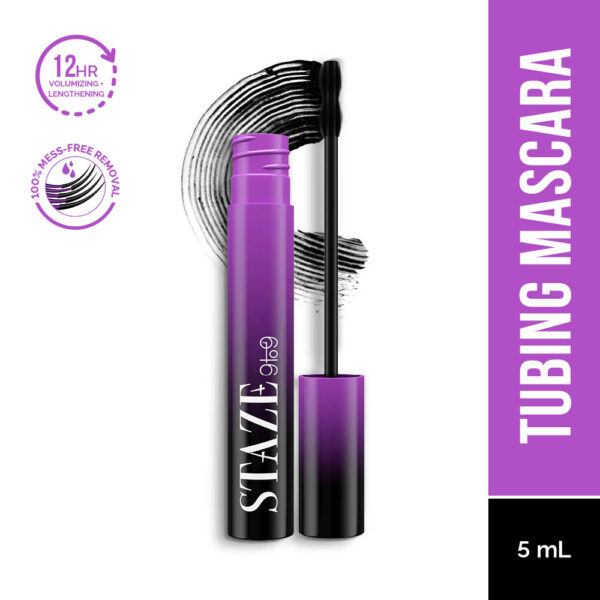 Staze 9to9 All Eyes On You Volumizing & Waterproof Tubing Mascara Blackest Black(5ml)