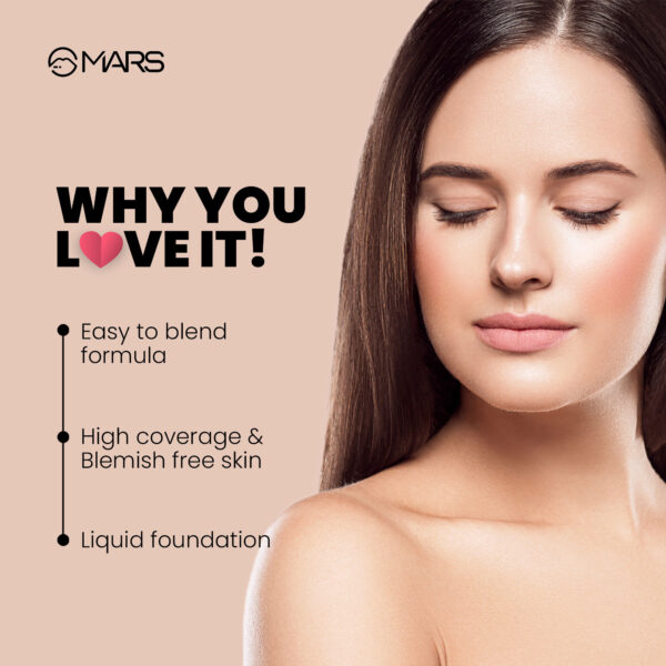MARS High Coverage Liquid Foundation - 06(40ml) - Image 2