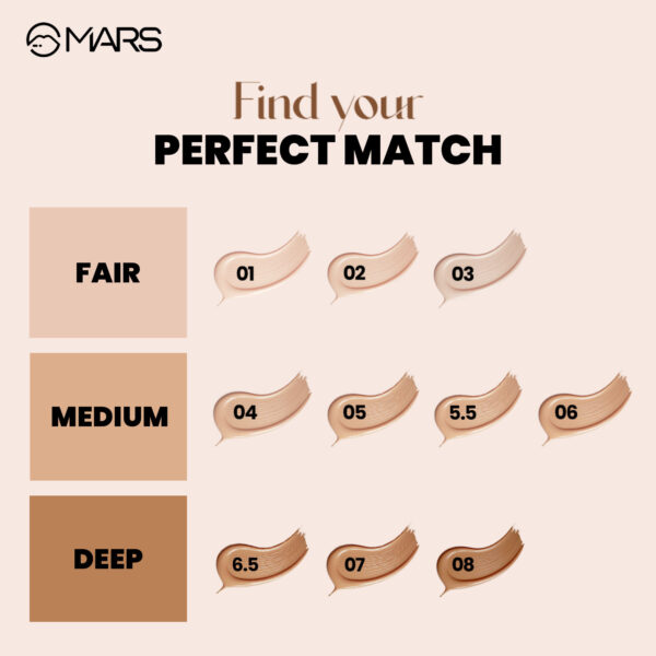 MARS High Coverage Liquid Foundation - 06(40ml) - Image 4