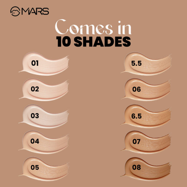 MARS High Coverage Liquid Foundation - 06(40ml) - Image 5
