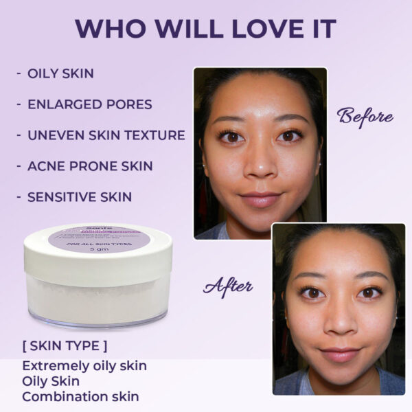 Sanfe No Sebum Mineral Powder | For instant matte finish, controls excess sebum - 5gm(5g) - Image 3