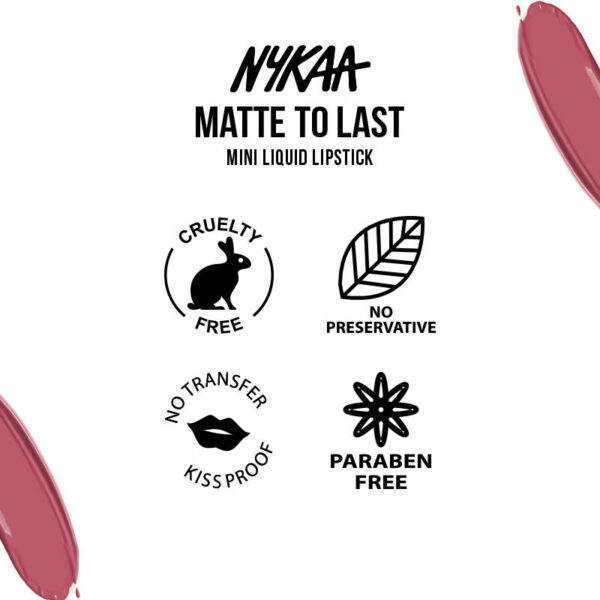 Nykaa Matte To Last! Mini Liquid Lipstick - Janhvi 23(1.2ml) - Image 5